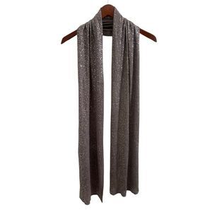 Chan Luu Medium Gray Sequined Scarf Wrap - Glam Party Style